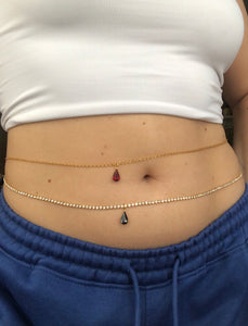 Rain drop belly chain