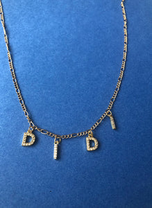 Cz name necklace