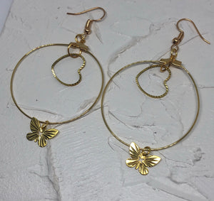 Heart+butterfly hoops - Icegoldbyvee