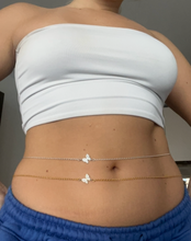 Dainty butterfly belly chain