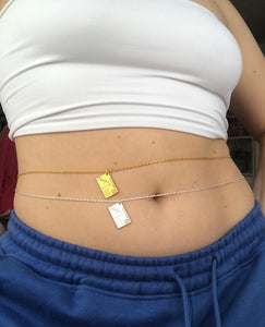 Post card belly chain