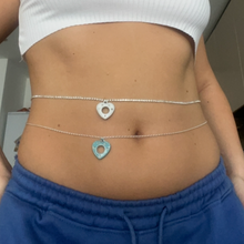 Colour heart belly chain