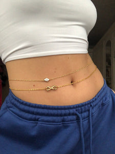 Double layered key belly chain – Icegoldbyvee