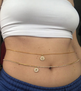 Round initial belly chain