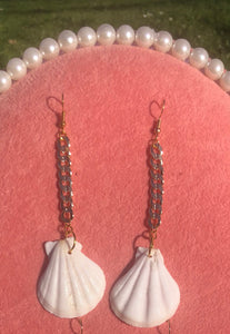 Seashell chain earrings