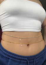 Crystal drop belly chain