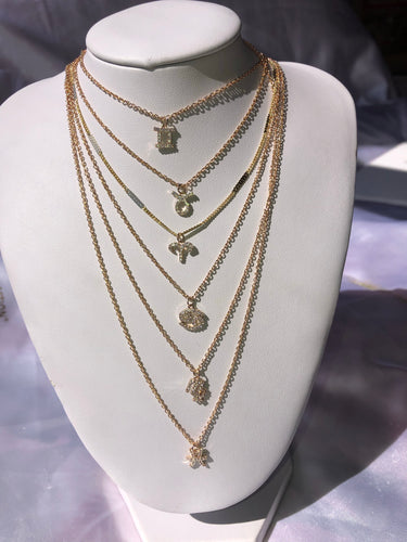 Cz zodiac necklace