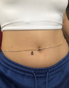 Rain drop belly chain