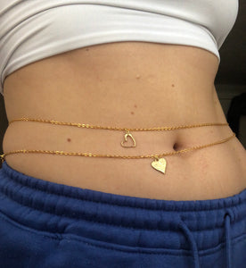 Heart belly chain