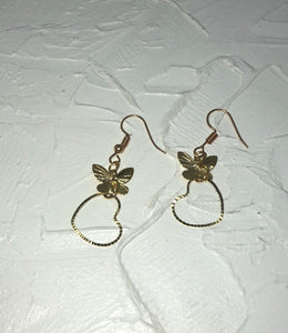 Butterfly heart earrings - Icegoldbyvee