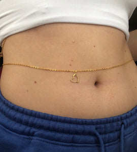 Heart belly chain