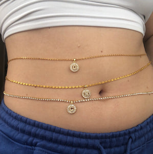 Round initial belly chain