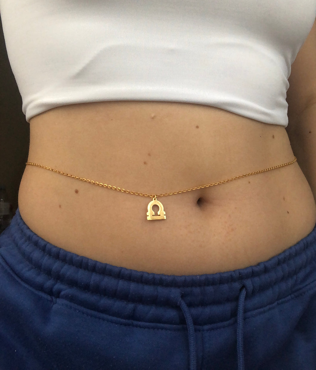 Zodiac sign belly chain