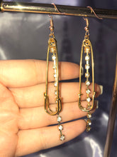 Gold bling pin earrings