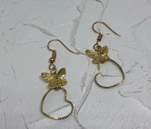 Butterfly heart earrings - Icegoldbyvee