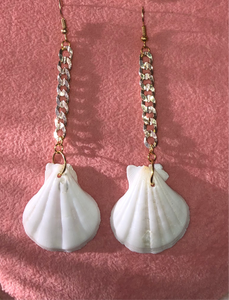 Seashell chain earrings