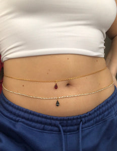 Rain drop belly chain