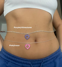 Colour heart belly chain