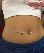 Silver heart belly chain