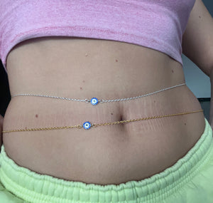 Evil eye belly chain