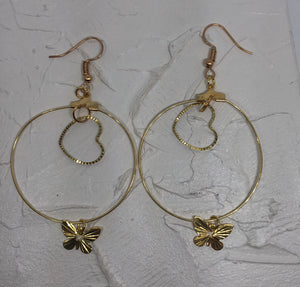 Heart+butterfly hoops - Icegoldbyvee