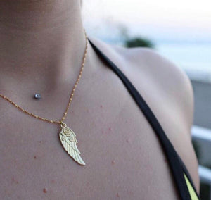 Single angel wing necklace - Icegoldbyvee