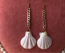 Seashell chain earrings