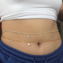 Cz pendant belly chain