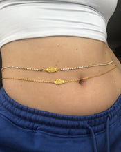 Fish bone belly chain