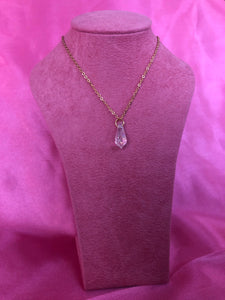 Crystal rain drop necklace