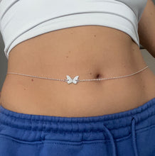 Crystal butterfly belly chain