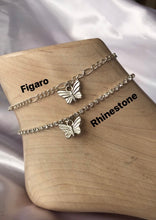 Silver butterfly anklet