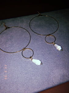 Rain drop double circle hoops - Icegoldbyvee