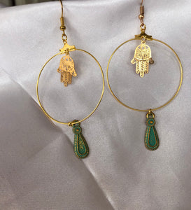 Hand of Fatima earrings