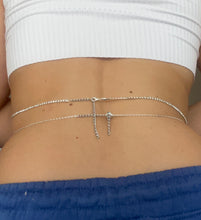 Silver heart belly chain