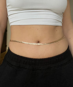 Cuban link belly chain