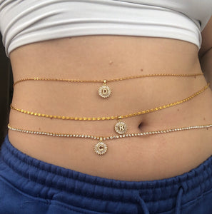 Round initial belly chain