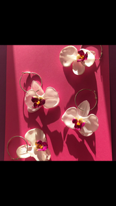 Orchid earrings