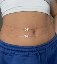 Crystal butterfly belly chain