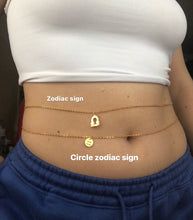 Zodiac sign belly chain