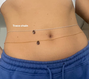 Black pendant belly chain