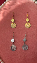 Coin drop earrings