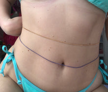 Colour double belly chain