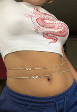 Crystal wing belly chain