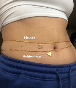 Heart belly chain