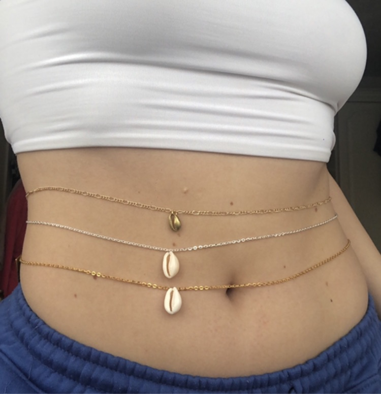 Seashell belly chain