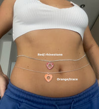 Colour heart belly chain