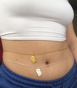 Post card belly chain