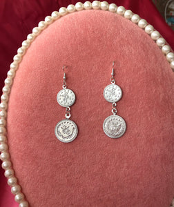 Coin drop earrings