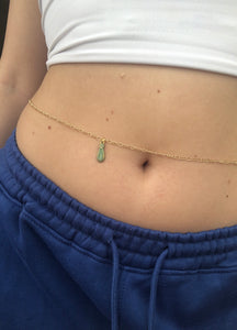 Elephant/ turquoise pendant belly chain